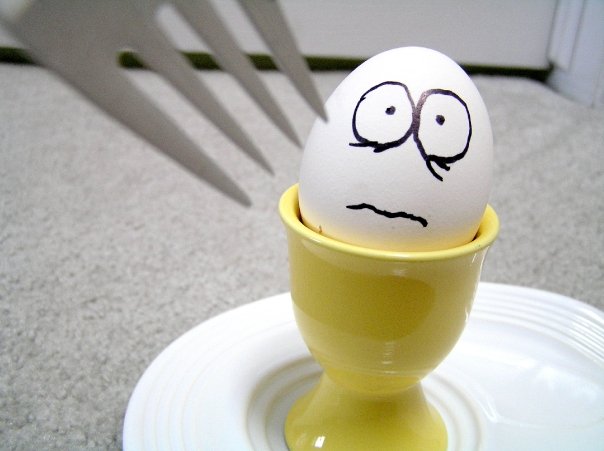 Funny Scary Egg Face Photo