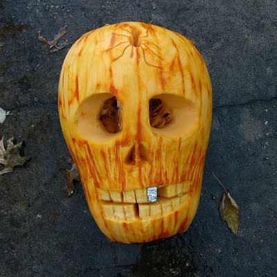 Funny Scary Pumpkin Skull Image