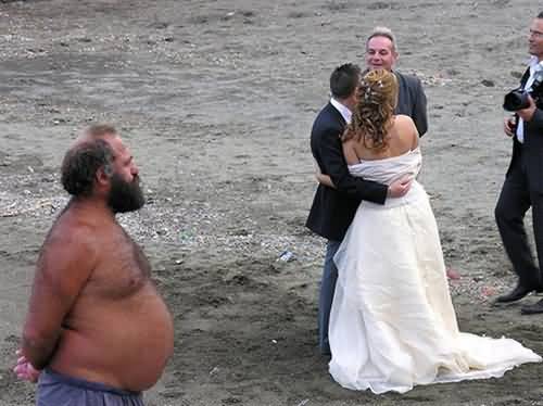 Funny Wedding Beach Photos
