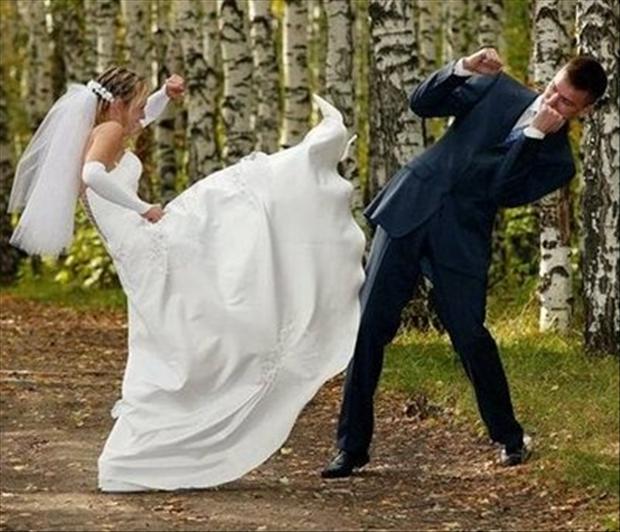 Funny Wedding Couple Fight
