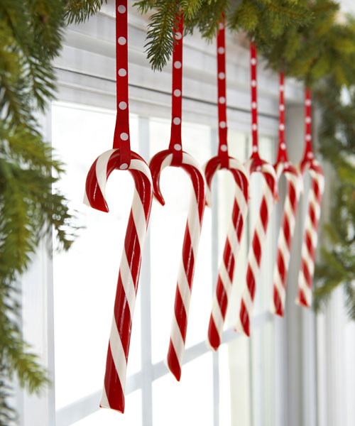 Hanging Candy Canes Christmas Decoration Idea For Home