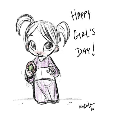 Happy Girls Day Drawing