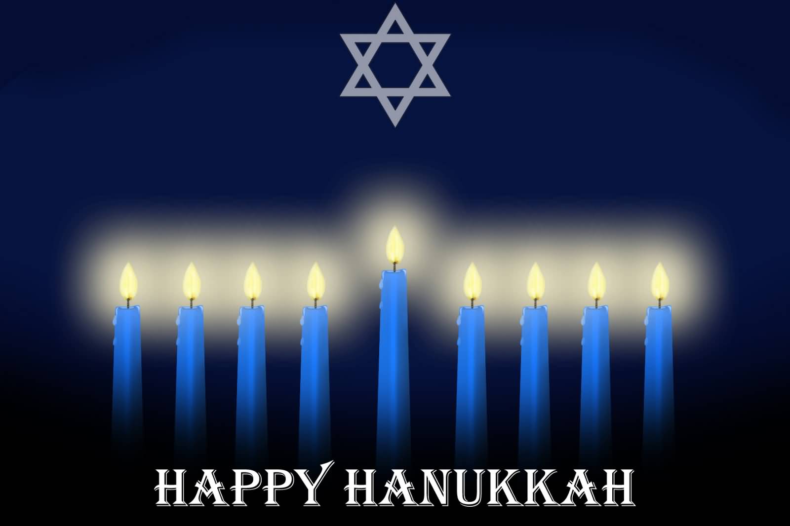 Happy Hanukkah Candles Illustration