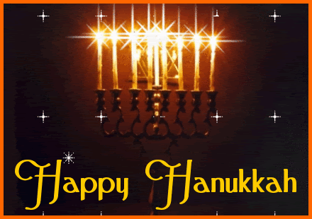 Happy Hanukkah Glitter Ecard