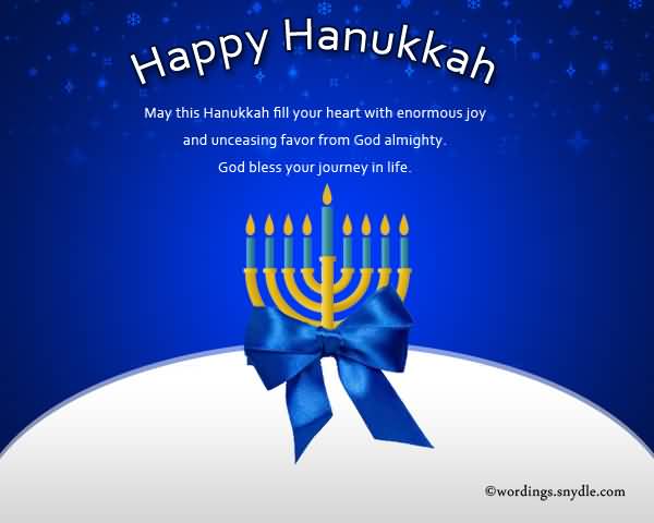 Happy Hanukkah God Bless Your Journey In Life