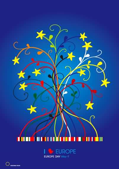 I Love Europe Happy Europe Day May 9