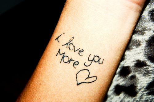 I Love You More Tattoo On Forearm