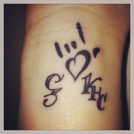 I Love You Sign Tattoo Image