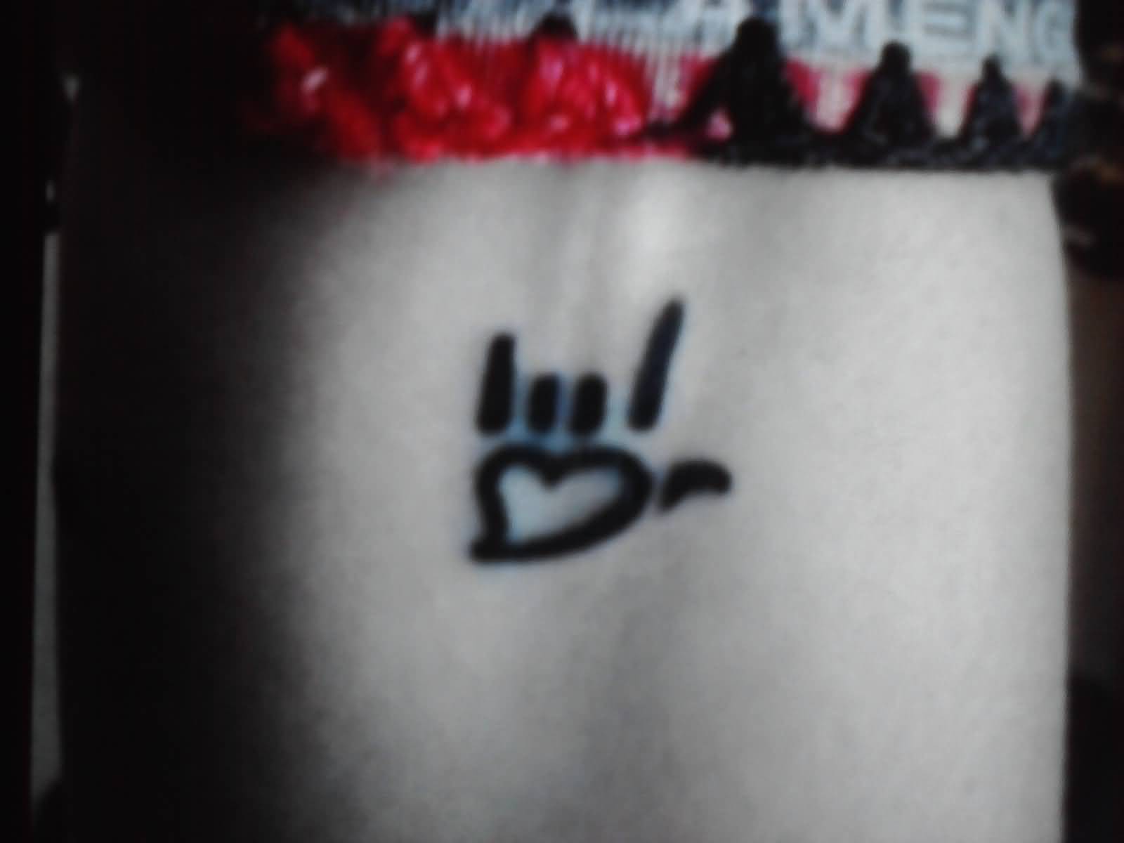 I Love You Symbol Tattoo For Girls