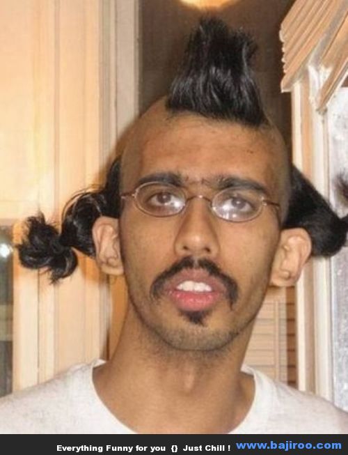 Indian Man With Funny Haircut