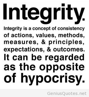 Integrity is a concept of consistency of actions, values, methods, measures, principles, expectations and outcomes. It can be regarded as the...