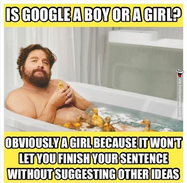 Is Google A Bou Or A Girl1 Funny Meme