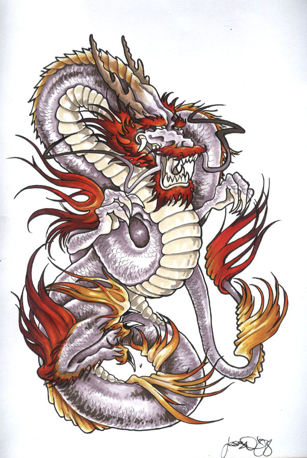 Japanese Dragon Tattoo Design Sample