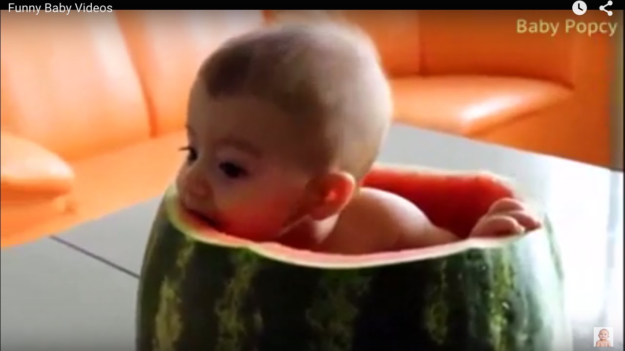 Kid In Watermelon Funny Image