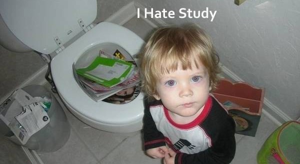 Kid Says I Hate Study Flush All Books