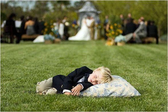 Kid Sleeping During Wedding Ceremony Funny Picture