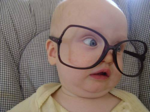 Kid With Big Glasses Funny Photo
