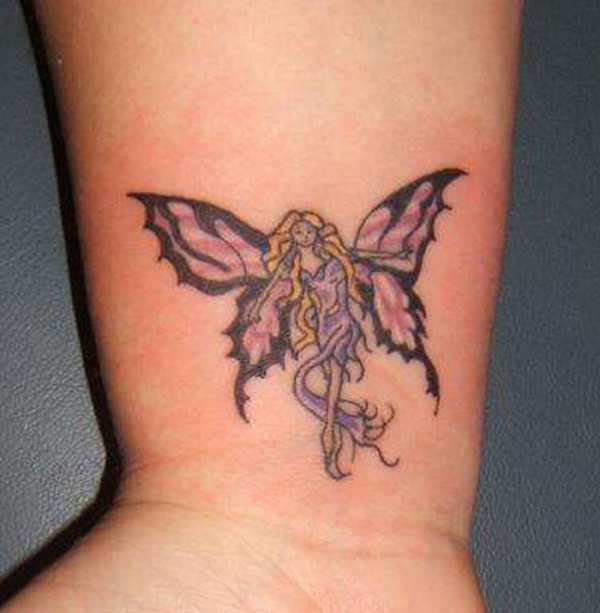 Latest Fairy Tattoo On Left Wrist