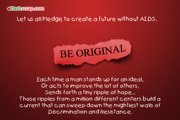 Let Us All Pledge To Create A Future Without AIDS World Aids Day