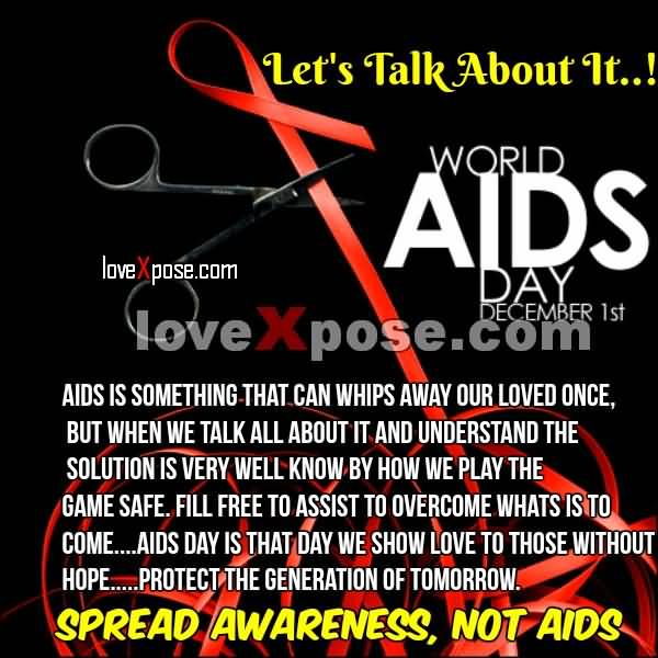 Let’s Talk About It World Aids Day December 1st