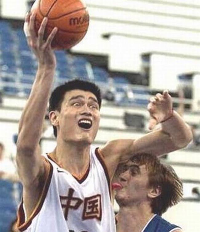 Licking Underarms Funny Basketball Picture