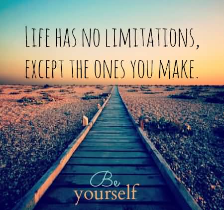Life has no limitations, except the ones you make