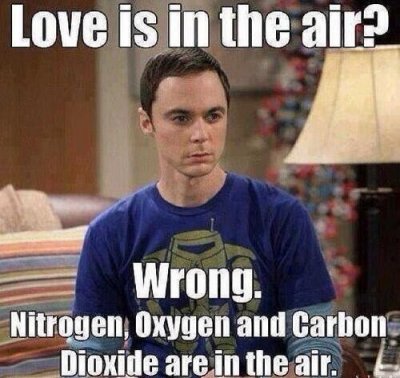 Love Is In The Air? Wrong Nitrogen,Oxygen And Carbon Dioxide Are In The Air
