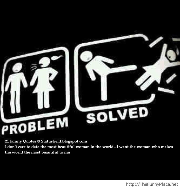 Marriage Problem Solved Funny Photo