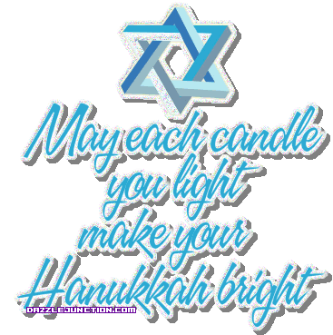 May Each Candle You Light Make Your Hanukkah Bright Glitter
