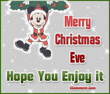 Merry Christmas Eve Hope You Enjoy It Mickey Mouse Glitter
