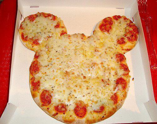 Mickey Mouse Face Shaped Funny Pizza