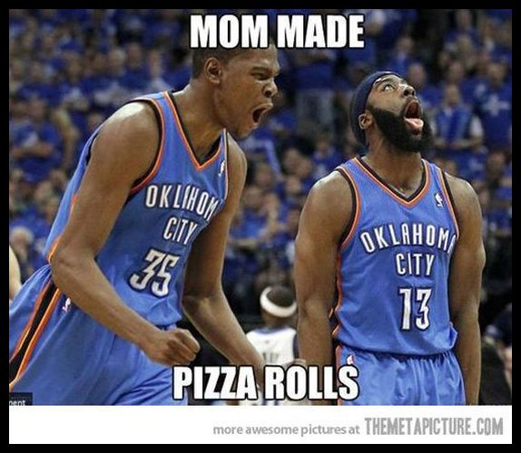 Mom Made Pizza Rolls Funny Basketball Picture