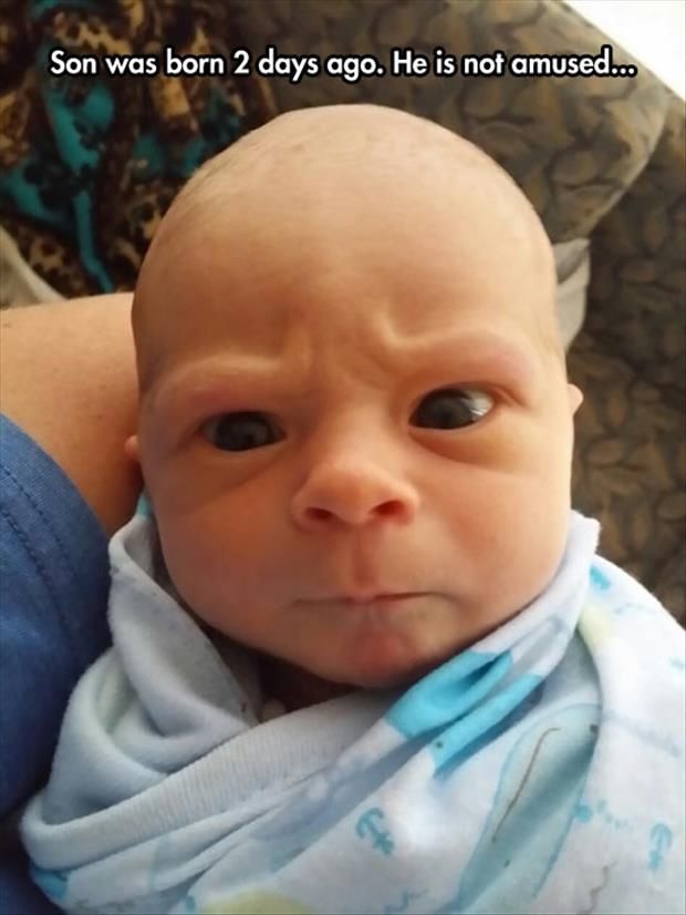 New Born Baby Funny Face Image