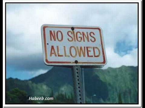 No Signs Allowed Funny Picture