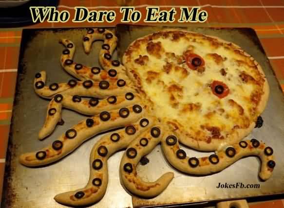 Octopus Shaped Funny Pizza Photo