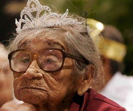Old Lady With Crown Old People