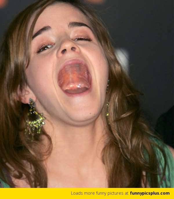 Open Mouth Emma Watson Funny Face