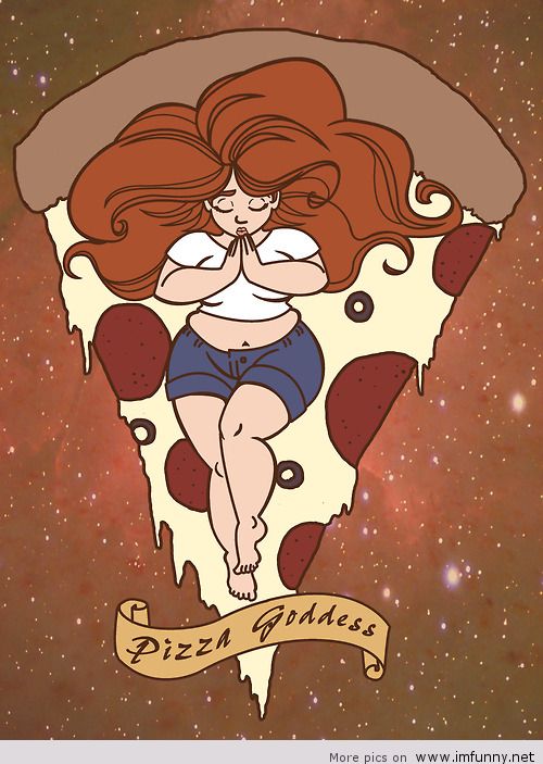 Pizza Goddess Funny Photo