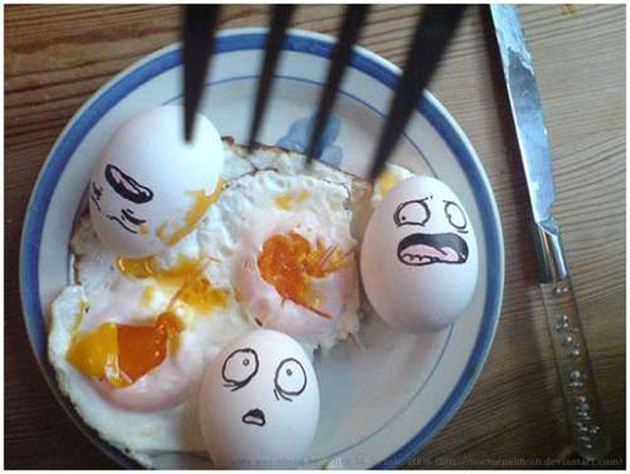 Scary Eggs Funny Picture