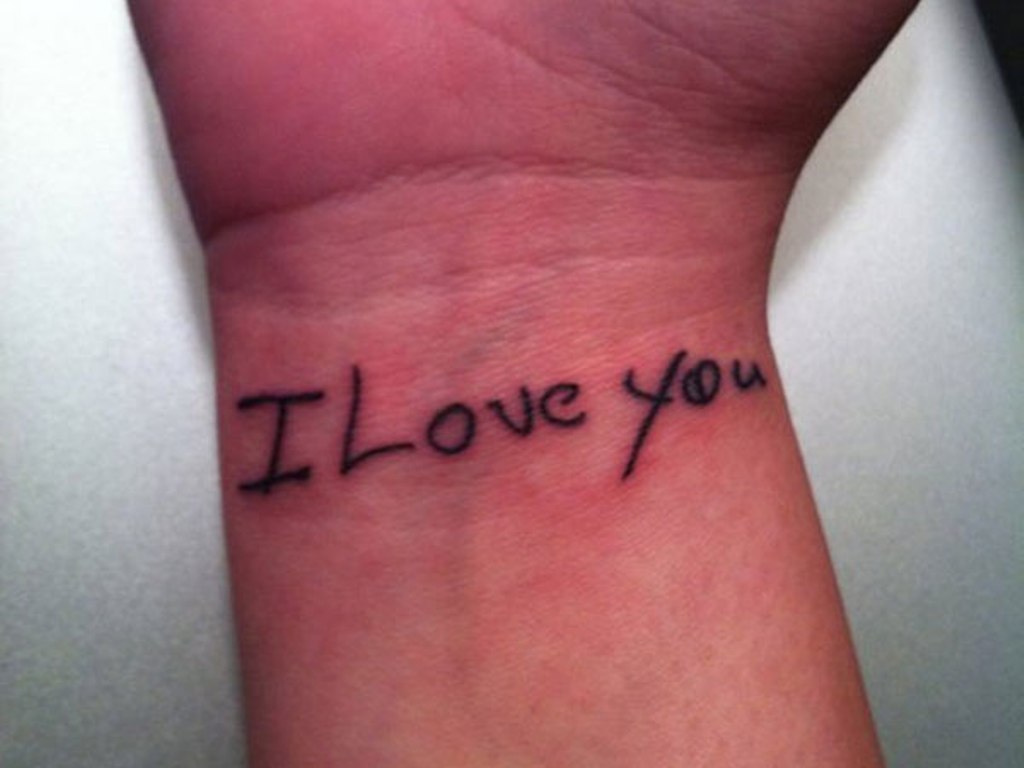 Simple I Love You Tattoo On Wrist
