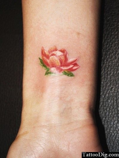 Simple Lily Flower Tattoo Design For Wrist