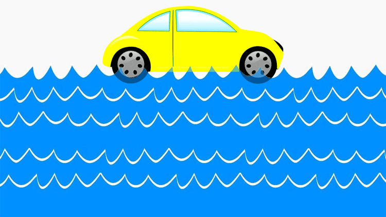 Escape From Car Sinking In Deep Water