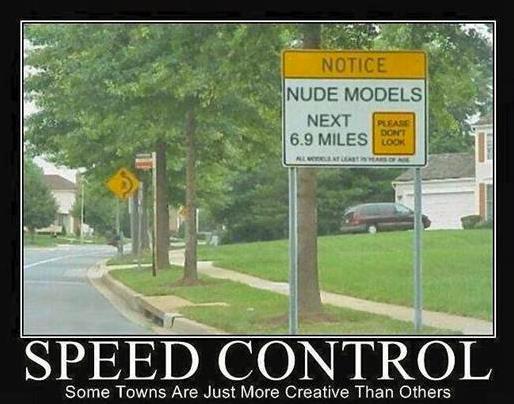 Speed Control Funny Sign