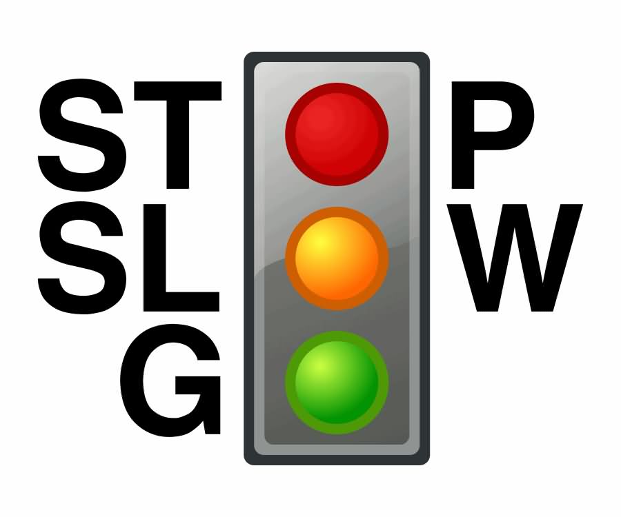 Stop Slow Go Traffic-light