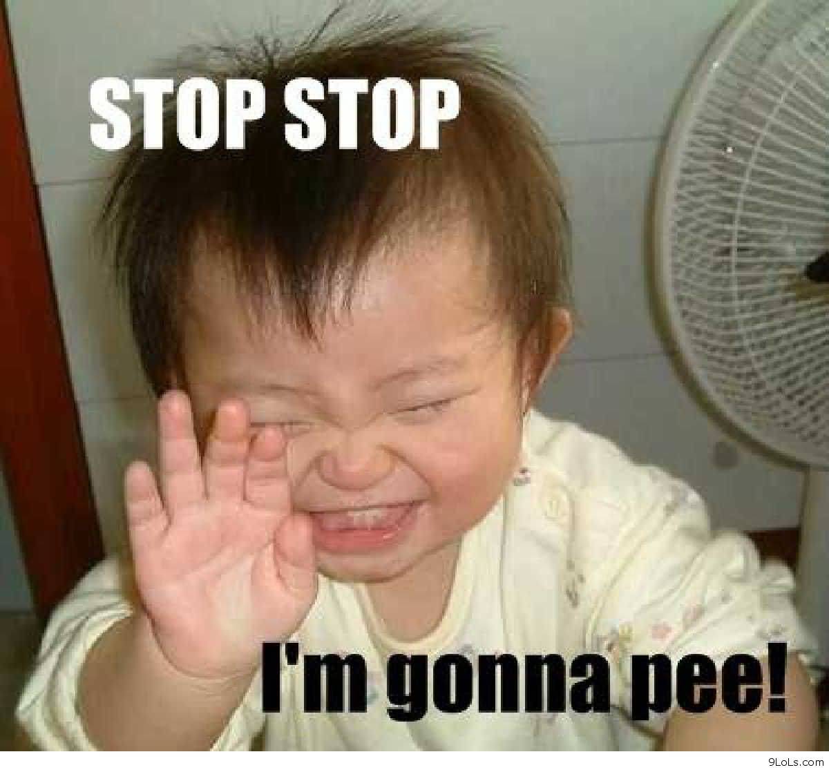 Stop Stop I’m Gonna Pee Funny Kid Picture