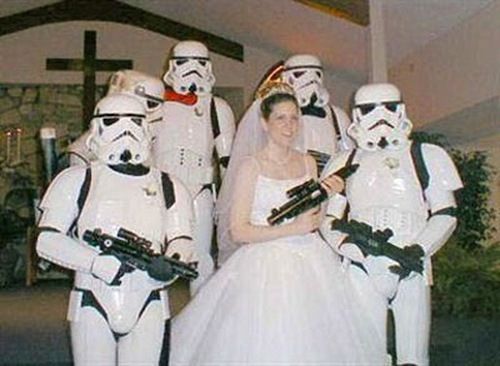 Stormtrooper Funny Wedding Photo