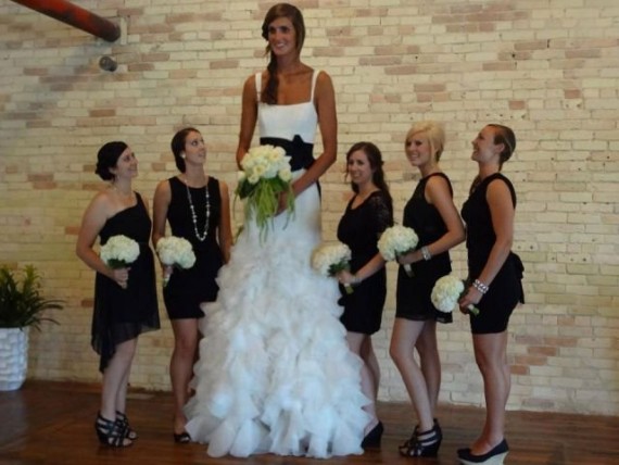 Tall Bride Funny Wedding