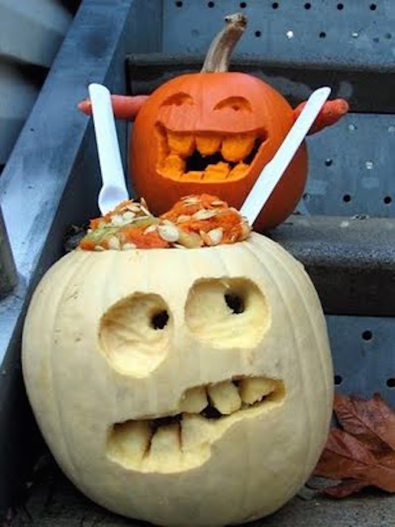 The Brain Eating Pumpkin Funny Picture