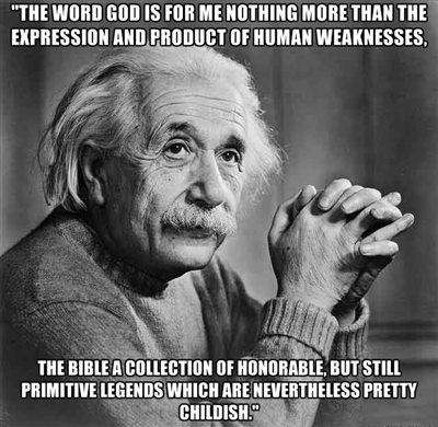 The word God is for me nothing more than the expression and product of human weaknesses, the Bible a collection of honourable, but still ...