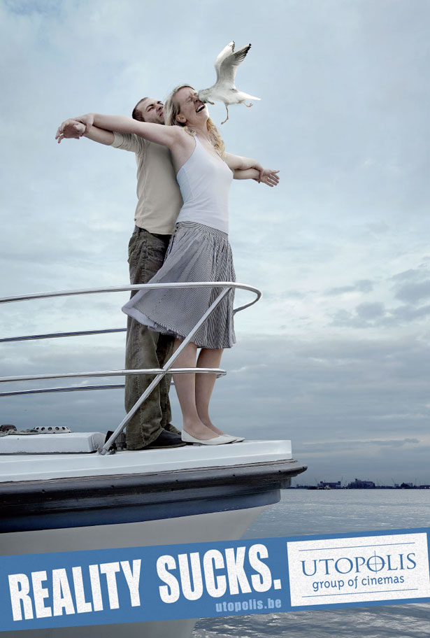 Titanic Pose Reality Sucks Funny Advertisement